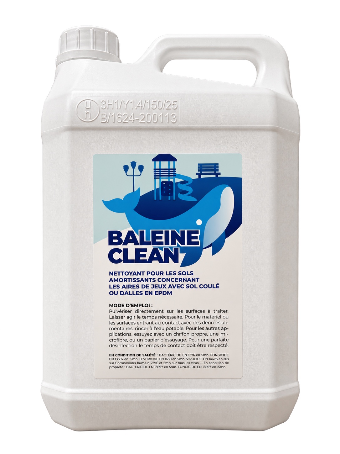 Face avant du bidon BALEINE CLEAN de 5 litres